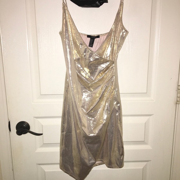 Cream / Light Gold Metallic Dress 👗 - Picture 5 of 7
